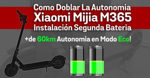 YouTube - 🔋 Doblar Autonomia Xiaomi Mijia M365 🛴 Instalación Bateria Extra 🔋 60km ModoEco 40km ModoNormal